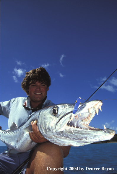 Fisherman with Barracuda.