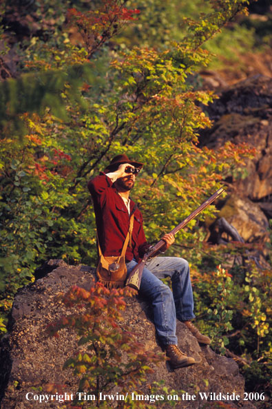 Muzzleloader hunter glasses for game.