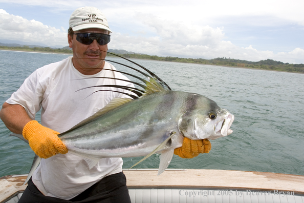 Fisherman with roosterfish.