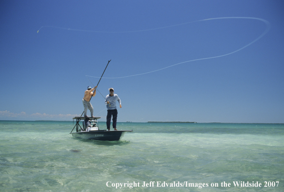 Anglers casting