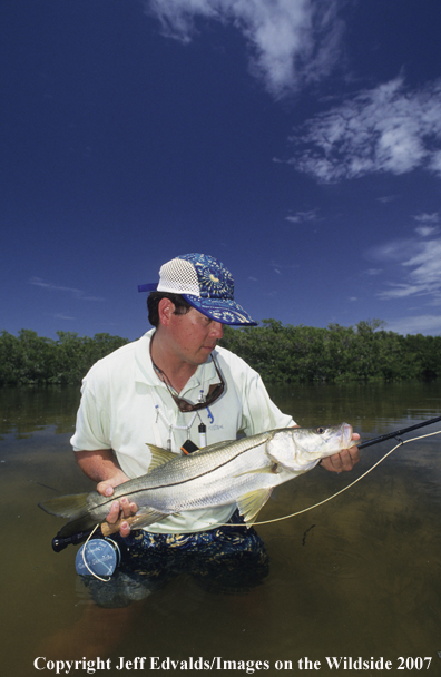 Angler with a nice snook