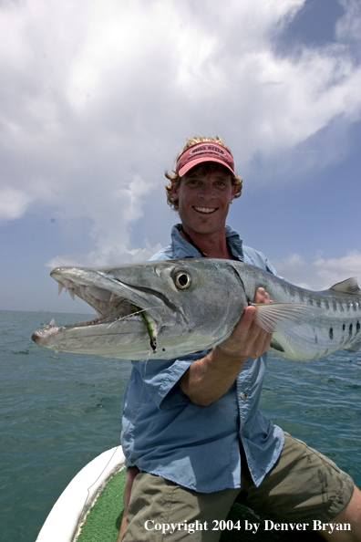 Flyfisherman w/barracuda