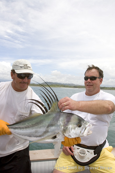 Fishermen with roosterfish.