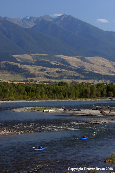 Kayaking on the Yellowstone River, Paradise Valley