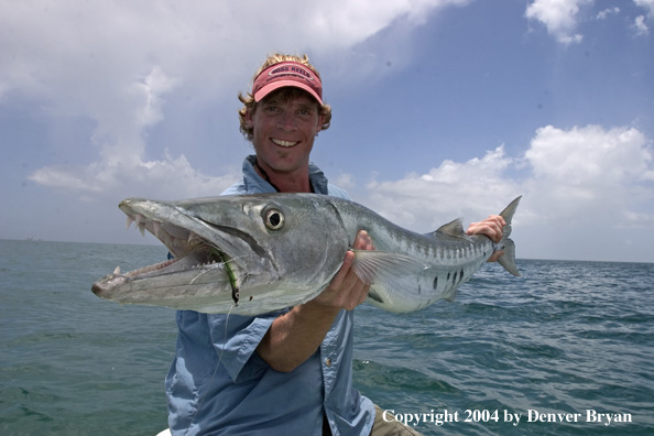 Flyfisherman w/barracuda