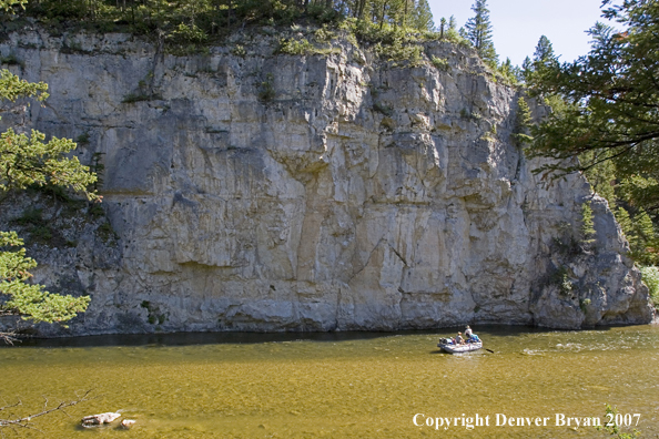 Rafters and flyfishermen on Smith River.