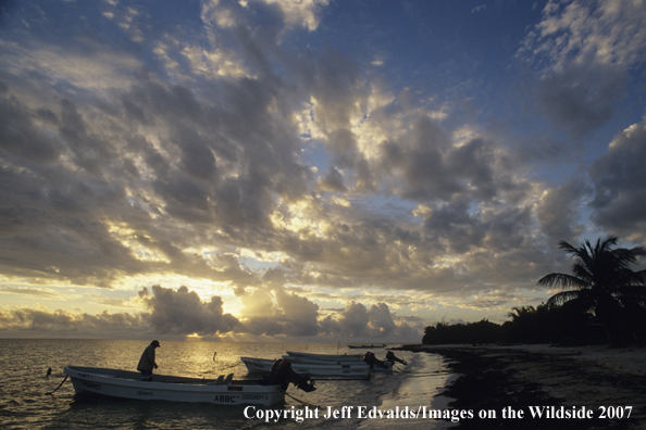 Early morning at a fish club 