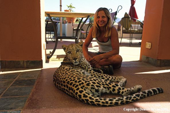 Woman with Leopard