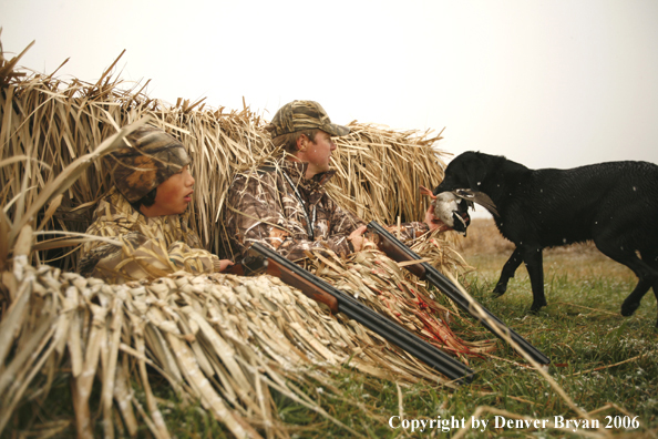 Duck hunting in winter