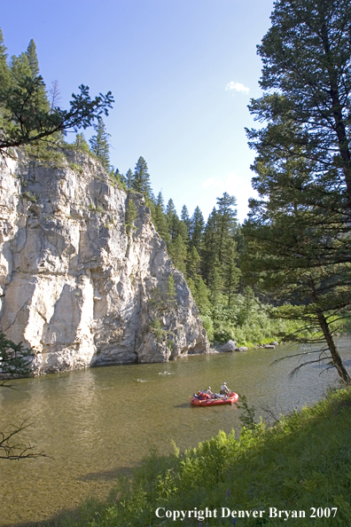 Rafters and flyfishermen on Smith River.