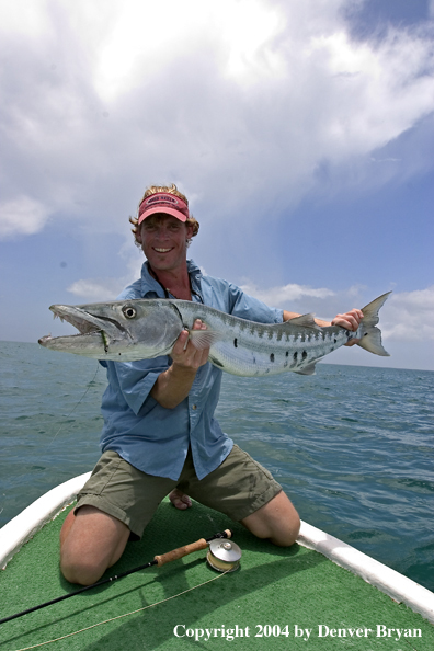 Flyfisherman w/barracuda