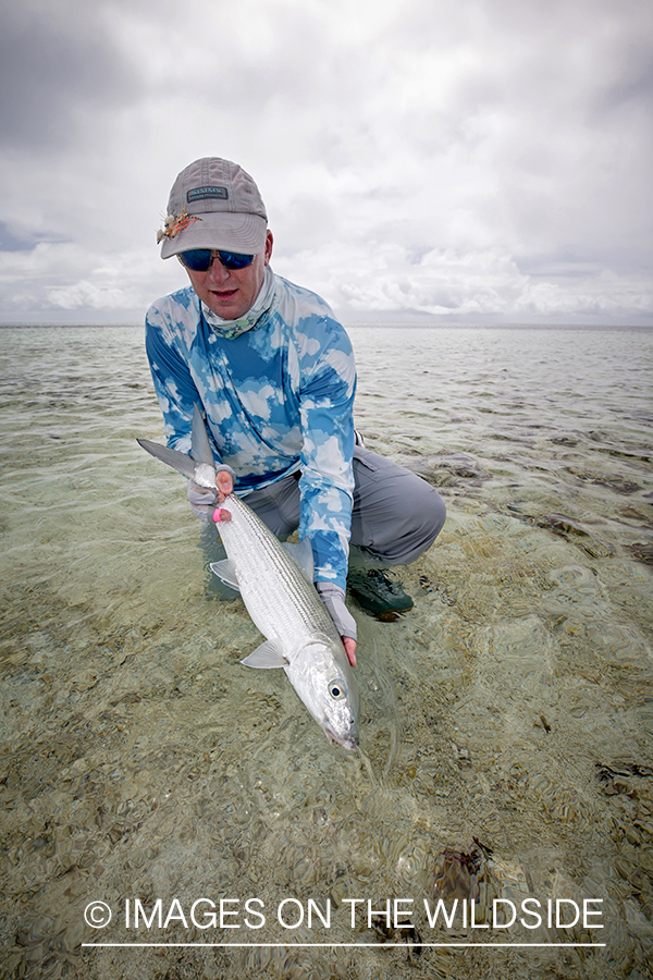 Flyfisherman with bonefish.