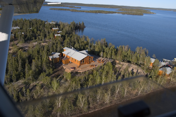 Aerial view of Scott Lake Lodge.