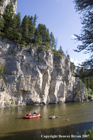 Rafters and flyfishermen on Smith River.