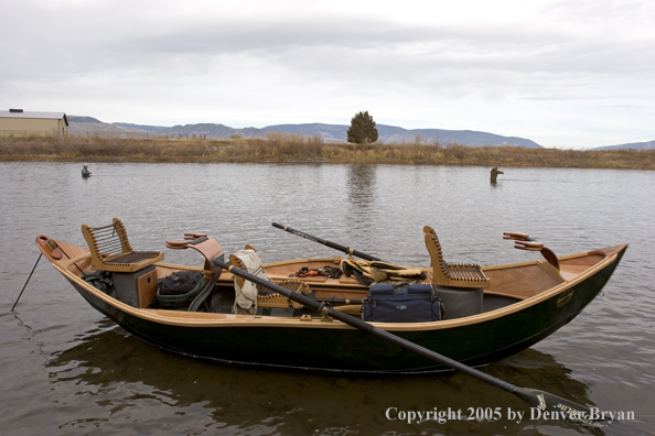 Flyfishermen fishing Yellowstone River, Montana.