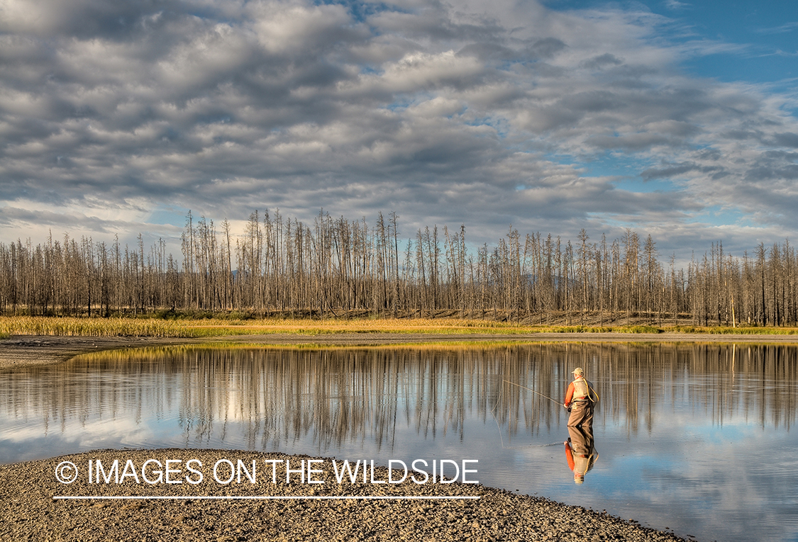 Flyfishing on Hebgen Lake, MT.