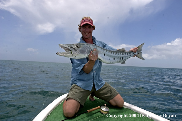 Flyfisherman w/barracuda