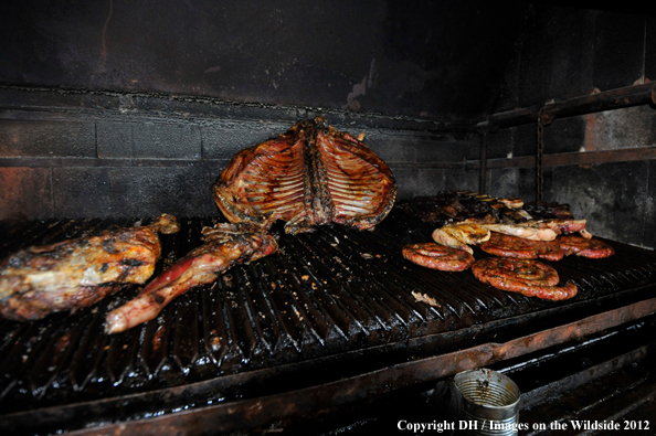 Kitchen of flyfishing lodge in Argentina/Chile. 