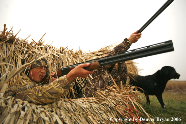 Duck hunting in winter