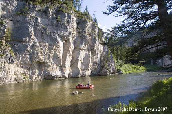 Rafters and flyfishermen on Smith River.