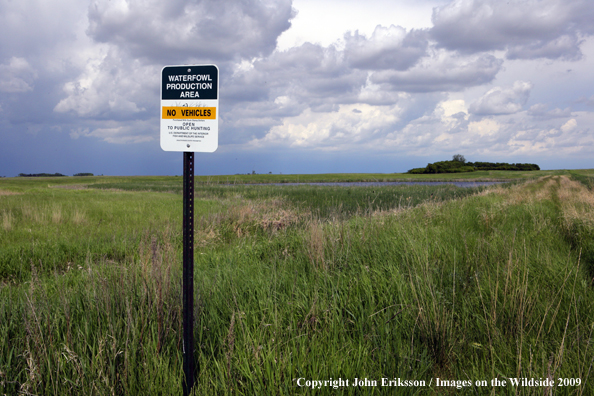 Signs posted on wetlands