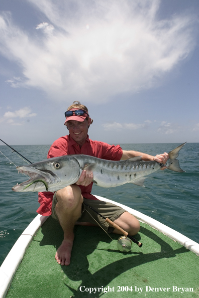 Flyfisherman w/barracuda