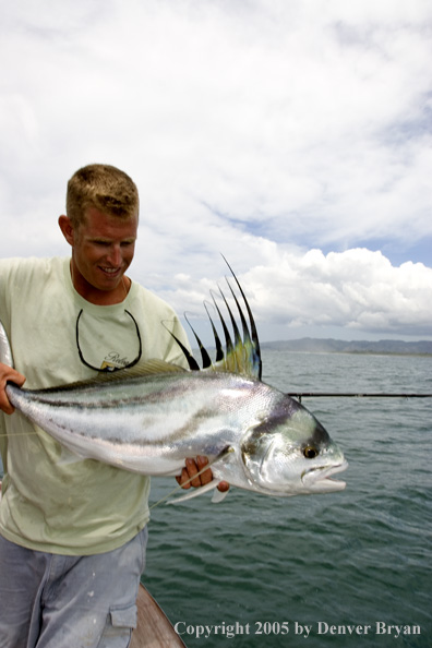 Fisherman with roosterfish.