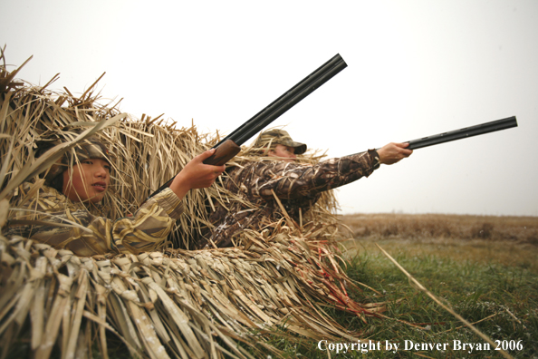 Duck hunting in winter