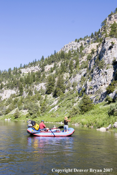 Rafters and flyfishermen on Smith River.