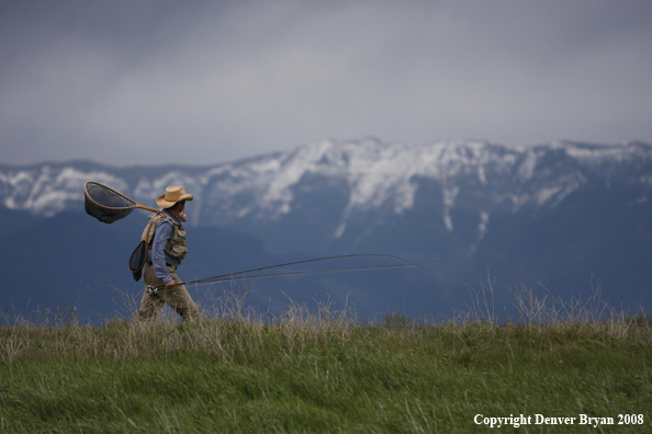 Flyfisherman with Gear