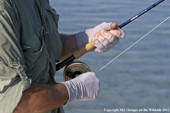 Flyfishing in the Bahamas. 