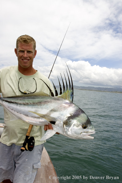 Fisherman with roosterfish.