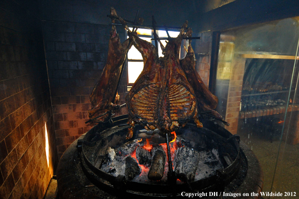 Kitchen of flyfishing lodge in Argentina/Chile. 