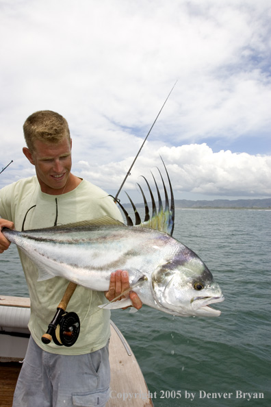 Fisherman with roosterfish.