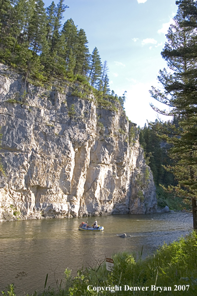 Rafters and flyfishermen on Smith River.