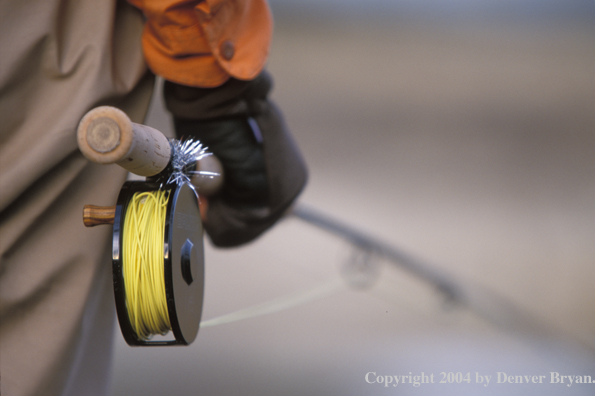 Flyfisherman with spey rod.