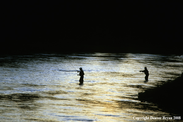 Flyfishermen in River