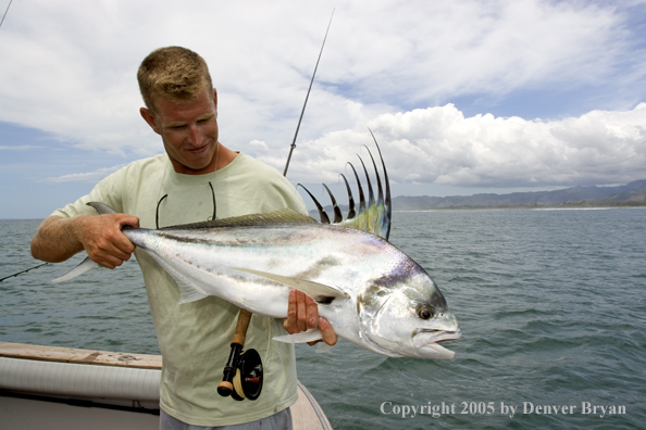 Fisherman with roosterfish.