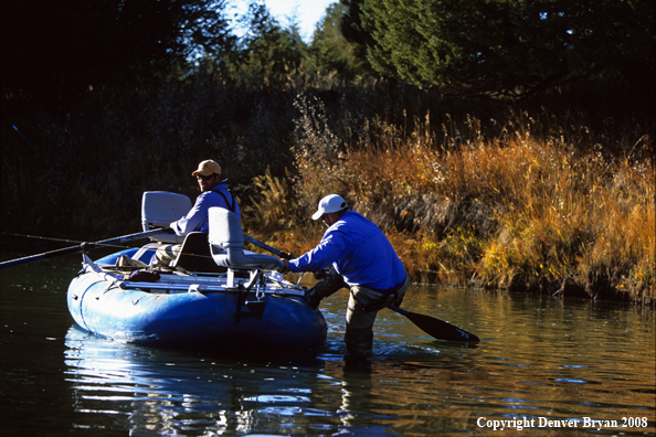 Flyfishermen on River Raft