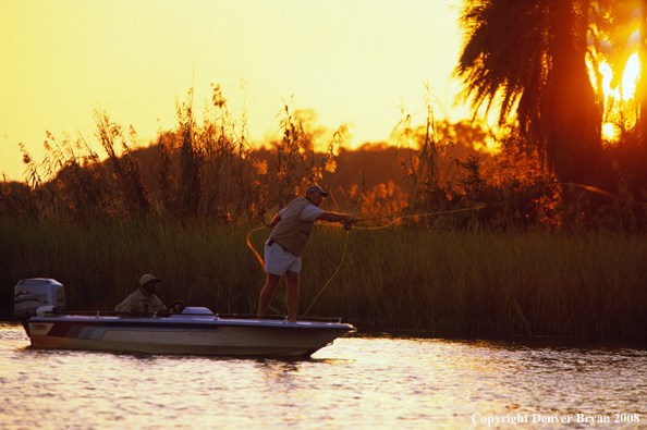 Flyfisherman casting