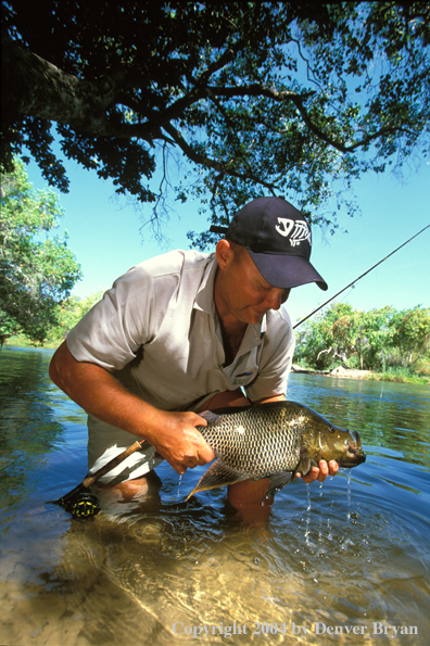 Flyfisherman with nembwe. 