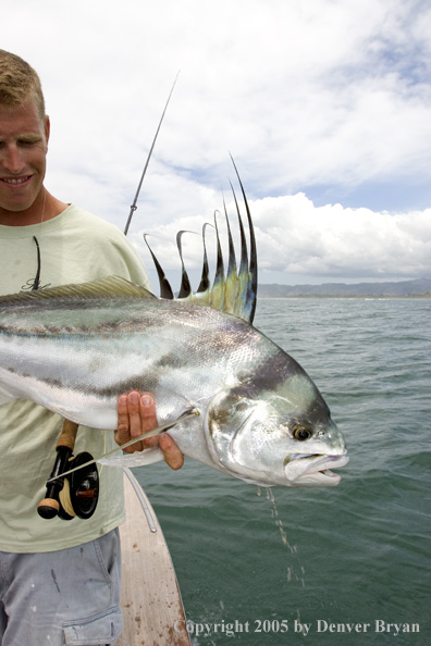 Fisherman with roosterfish.