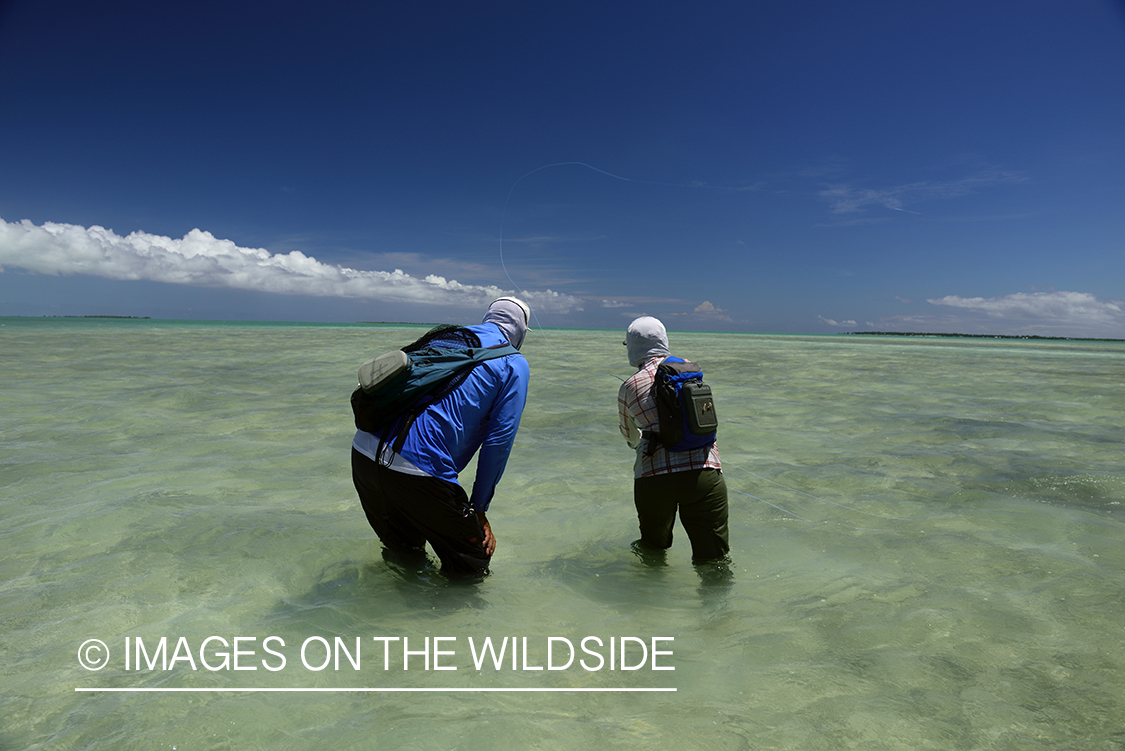 Flyfishing for Peachy Triggerfish on flats.