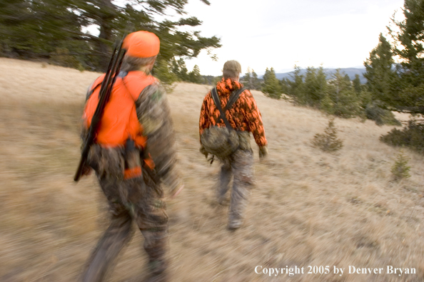 Big game/Elk hunters in field.