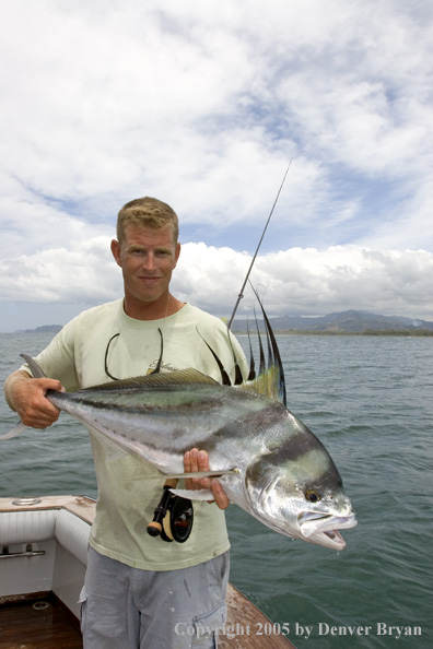 Fisherman with roosterfish.