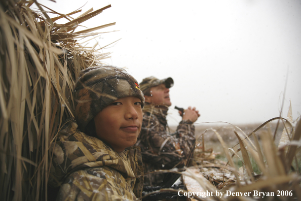 Duck hunting in winter