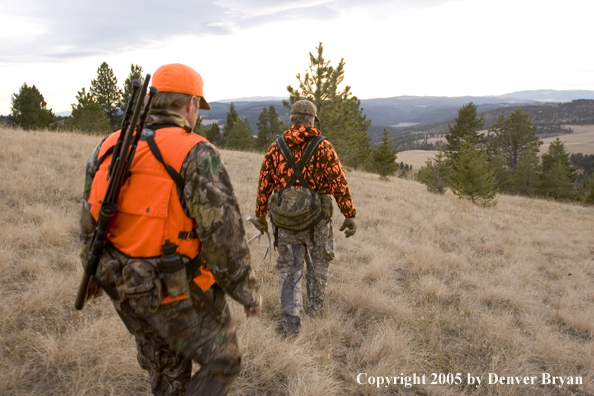 Big game/Elk hunters in field.