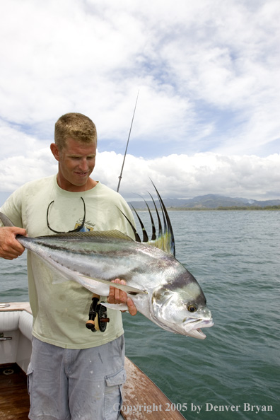 Fisherman with roosterfish.