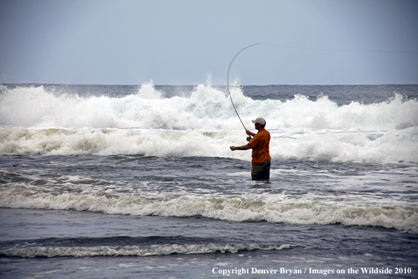 Saltwater flyfishing in Hawaii.