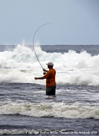 Saltwater flyfishing in Hawaii.